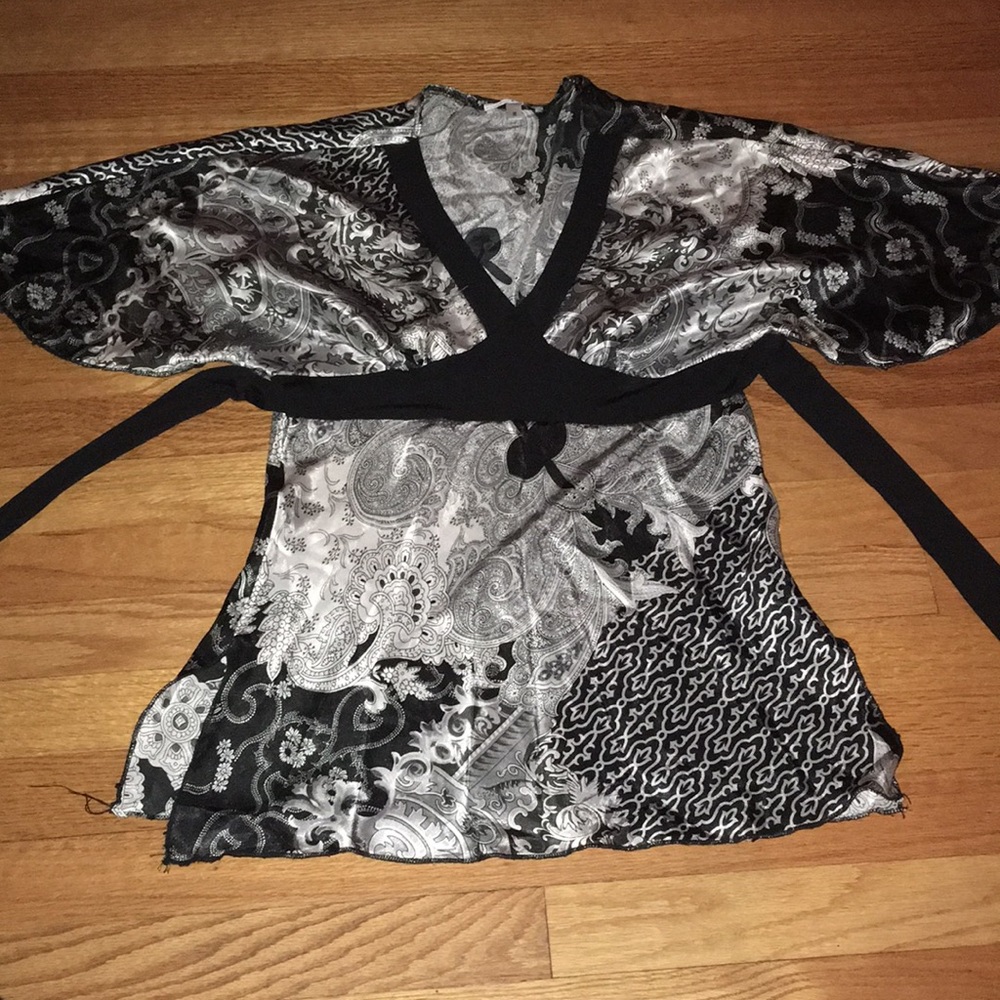 Black and Silver Casual Top